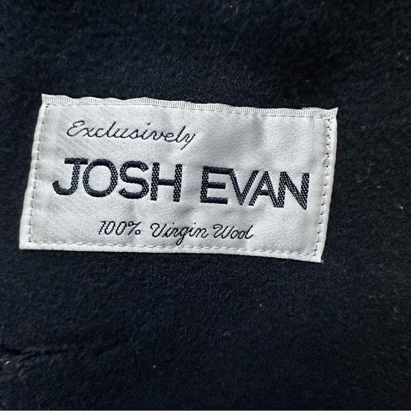 Josh Evan 100% virgin wool black pea coat  Size 12 - Picture 9 of 11
